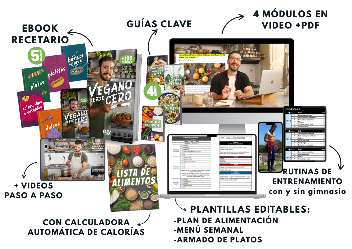 curso vegano plan de alimentacion vegano recetas veganas Comida vegana veganismo a base de plantas