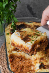 pastel de carne vegano